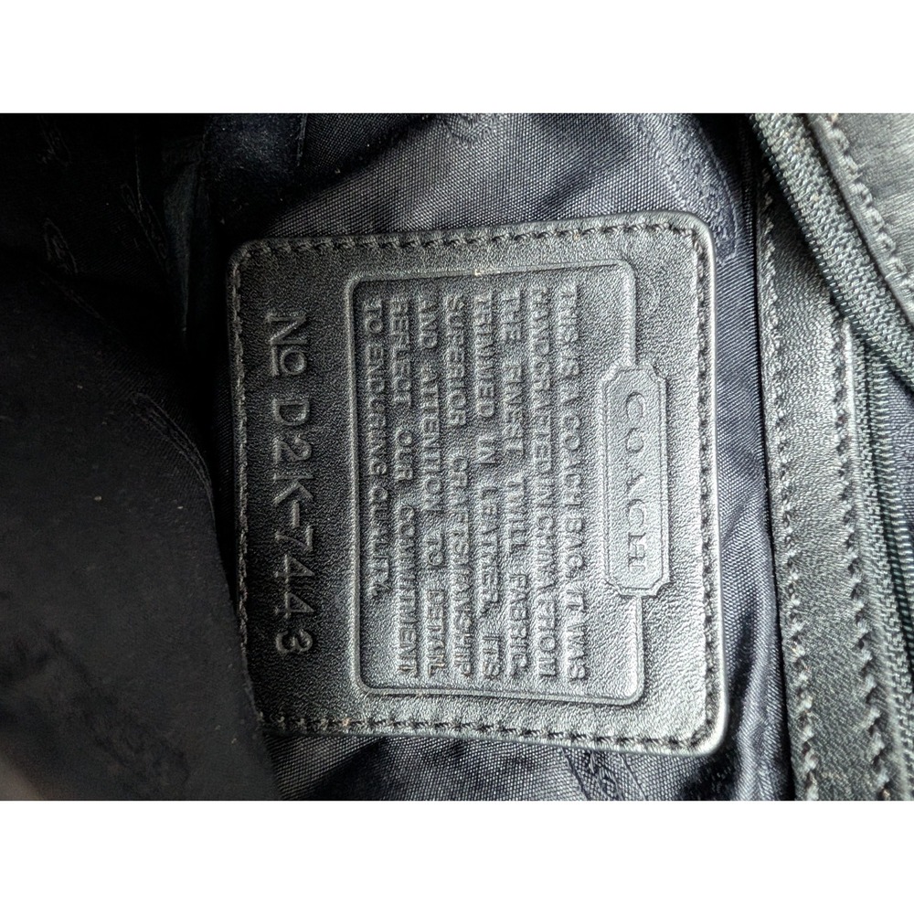 Coach Black Leather And Fabric Hobo Bag- Classic - Picture 6 of 7